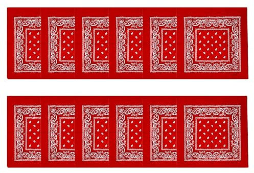 Bandanas aus 100 % Baumwolle, Unisex, Paisleymuster, einfarbig, für Haar/Hals/Handgelenk/Kopf, COD.644, One size