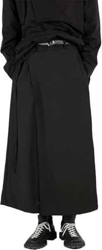 AITFINEISM Pantaloni Harem da Uomo Comodi Elastici in Vita Moda Tinta Unita Casual Yoga Hippies (M, Nero K47)