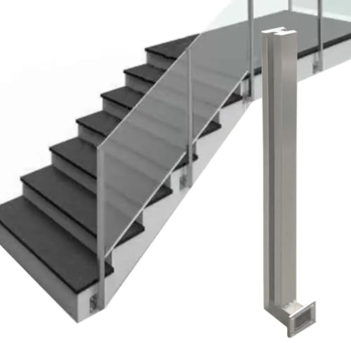 Poteau garde corps verre pince Poteau De Garde-corps En Verre Pour Escaliers De Couloir Intérieur, Montage Latéral - Terrasse/ Marches Extérieures/ Villas Résidentielles/ Balcons/ Terrasses Balustrade