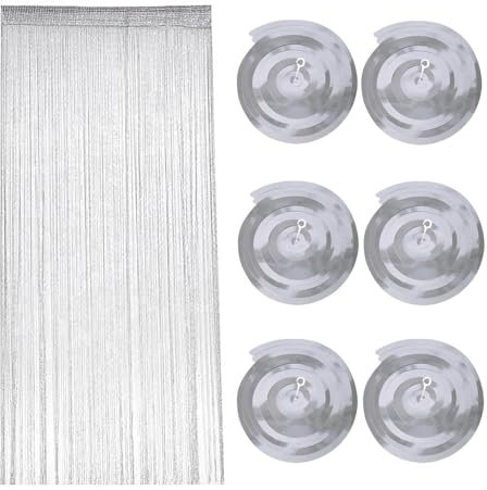 1 Pieza De Cortina De Puerta Plateada Y 6 Piezas De Colgantes En Espiral, Cortina De Cadena De Puerta, Cortina De Puerta Con Borlas, Decoraciones Para Fiestas, Decoración De Escenas De Fiestas