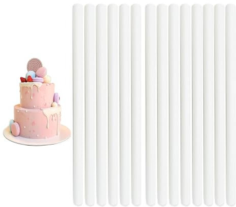 AMANDELIZABE Lot de 14 supports à gâteau réutilisables de 30 cm à deux étages pour gâteau à plusieurs étages