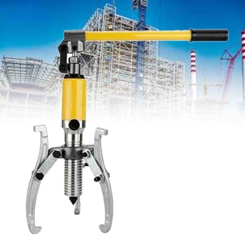 Kit Estrattore Idraulico per Ingranaggi - Estrattore per Cuscinetti Ruota per Impieghi Gravosi a 2 o 3 Griffe, Utensili di Riparazione Meccanica Integrati, Set di Estrazione,Yellow-10T