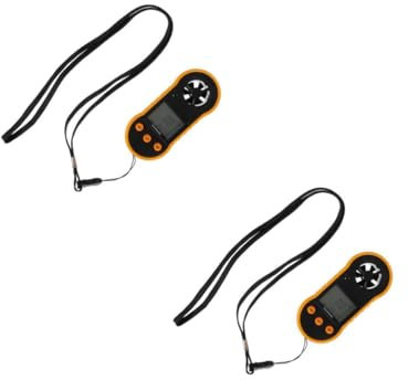 Sosoport 2 Piezas Anemómetro Digital Medidor De Velocidad De Flujo De Aire Anemómetro De Viento De Mano Medición De Aire Medidor De Viento De Mano Medidor De Viento Digital El Plastico