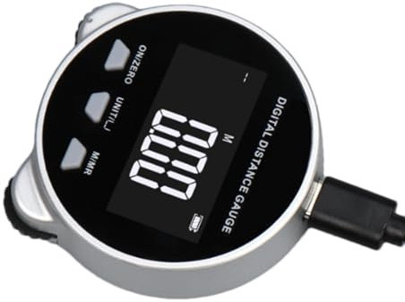 Elektronisches Maßband, Digitales Maßband, 656 Fuß hochpräzises digitales Lineal, Wiederaufladbares Maßband mit LCD-Display für flache, gebogene Durchmesser und ungerade Formen
