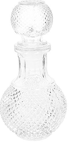 LOPUNER Decantador de Vino de Vidrio Transparente de 250ml Diseño Simple y Artístico para Hoteles y Bares con Sabor Intenso