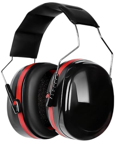 Tpubmity Casque Antibruit Pour Adulte, Casque Antibruit Réglable, Protection Auditive Confortable,Réduction du Bruit Qui Réduit Niveau de Bruit Ambiant Casque Anti Bruit, Travaux de voirie, Chantiers