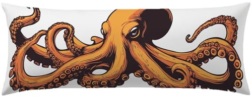 Colore Arancione Cuscino per Dormire Laterale 40x120 Cuscino Lungo per Dormire Lateralmente per Gravidanza e Sostenere la Maternità, Migliorare La Qualità Del Sonno, Federe Cuscini Letto Animale Q-734