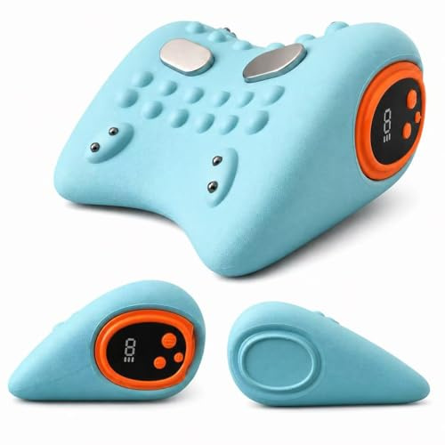 FELIXIZ Nackenmassagegerät mit Wärme, kabelloses 3-in-1 Nackenkissen mit 3 Heizstufen und pulsierender Vibration, beidseitig nutzbar, Geschenk für Männer und Frauen