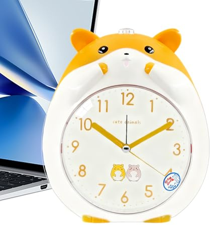 Generisch Sveglia per bambini, altoparlante portatile per cantare e parlare, design con animali con funzione vocale, sveglia, per cameretta dei bambini, comodino, scrivania 3 anni in su, ora di