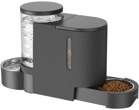 Gardner Pet 2-en-1 Distributeur Croquette Eau Chat Automatique 3Lx2 Gris