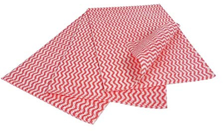 EcoTech EWF25R Envirowipe Compostable Folded Cloth, Red (pack of 25)