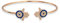 Bling Jewelry CZ Pave Hamsa Hand Of God Evil Eye Bangle Cuff Bracelet For Women Cubic Zirconia CZ Rose Gold Plated .925 Sterling Silver
