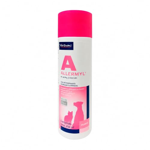 Virbac Allermyl Shampoo Cani e Gatti Pelle a Tendenza Allergica 250 ml | Shampoo lenitivo per cani e gatti con pelle pruriginosa, sensibile o a tendenza allergica.