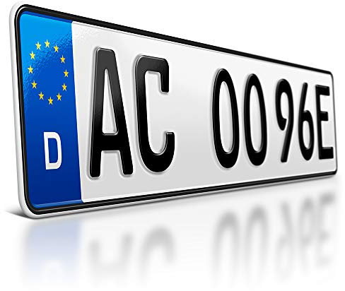 schildEVO 1 E-Kennzeichen | OFFIZIELL amtliche Nummernschilder | Elektroauto & Hybrid Auto | Autokennzeichen Elektro | DHL Versand