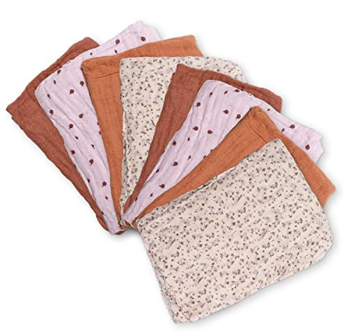 Pippi Unisex Baby Pack 8 Cloth Nappies Baby Stoffwindel Wickelt cher Spuckt cher, Mocha Mousse, Einheitsgröße EU