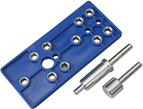 Gedotec Drilling Template for Door Fittings, Drill Gauge for Door Handle, Drilling aid for Rosette Sets, 72/92 mm, Made of Plastic with Centring Mandrel, Template for Drilling for Short Plate 2006 KU