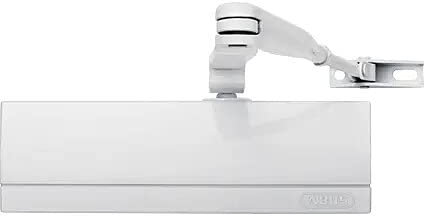 Abus AC6124 W CL/DFNLIESPP Türschließer, Aluminium, max. 85 kg, mit Deckel, Weiß