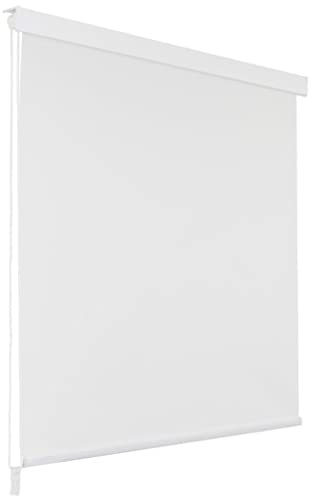 INLIFE Cortina de ducha enrollable (80 x 240 cm), color blanco