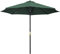 Outsunny Garden 3 m Parasol Umbrella, Outdoor Market Table Umbrella Sun Shade Canopy with 8 Ribs, Easy Push to Open, Green