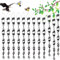 Repelentes De Pájaros Reflectante,12 Piezas Varillas Reflectantes Repelentes De Pájaros,Espiral Reflectante Colgante,Control De Aves,para Evitar Que Las Aves Protejan Flores y Jardines