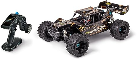 Carson 500409064 1:8 King of Dirt Cage 4S RTR - RC Buggy, ferngesteuertes Auto, Offroad, hochwertig, RC Fahrzeug, RC Auto 80 km/h, Orange