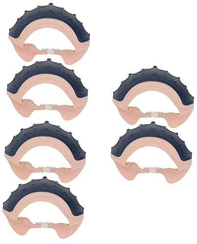 Beaupretty 6pcs Protective Shampoo Hats Silicone for Boy Girl Hair Washing Caps Ear Protection for Bathing and Shampoo