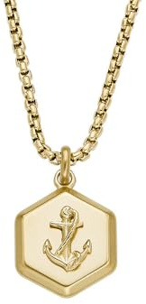 FOSSIL Collier pour hommes, chaîne en acier inoxydable
