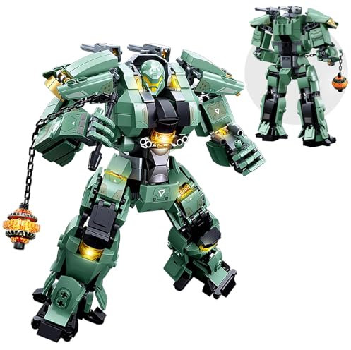 HIGH GODO Mech Roboter Kinderspielzeug, 542 Teile Transforming Spielzeug Klemmbausteine Set, Action Roboter Modell Creator Ostergeschenke für Jungen und Mädchen ab 6 Jahren