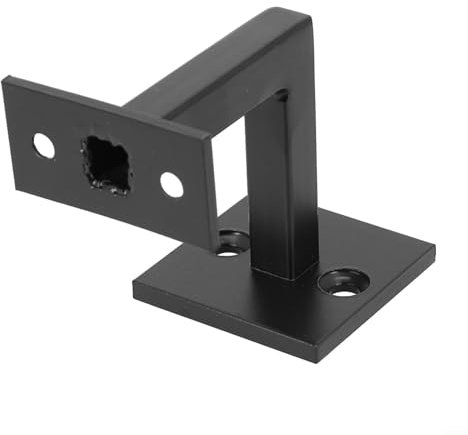 4Pcs Stainless Steel Handrail Brackets, Matte Black Bannister Brackets, Square Handrail Brackets For Stairs Handrail