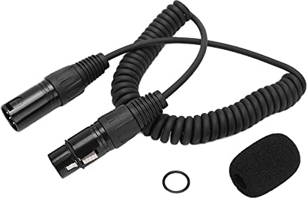 Headphone Extension Cable, ABS Alloy Headphone Jack Extender Headphone Cord Extender with Microphone Cover for Airbus Aviation Headphone