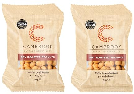 Cambrook - Dry Roasted Peanuts, 45g Bags, Pack of 24