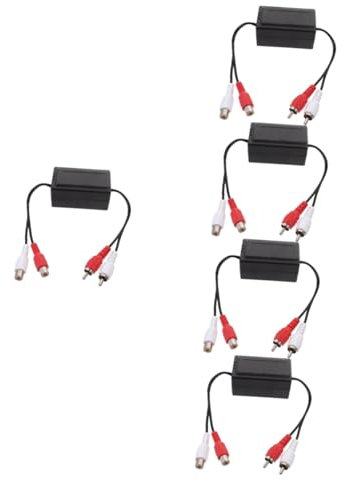 Angoily 5St Rauschfilter für Car-Audio Masseschleifenisolator Autohupe Geräuschisolator Signalrauschen-Unterdrücker Autoradio Verstärker-Rauschfilter Brummunterdrücker für Erdschleifen