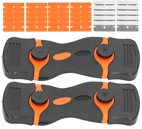 Schaber-Werkzeugset mit 20 Kunststoffklingen, 10 Metallklingen Zum Entfernen von Farbe, Aufklebern und Mehr von Fenstern, Metall, Automobilen, Böden und Glas mit Sicherem Design