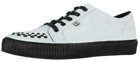 T.U.K. Ribbed Sole Sneaker - Modeschuhe für Männer und Frauen - Skate, Punk, Rock und Gothic Style aus Leder, Wildleder und Canvas- Farbe Grey Suede - Größe 45