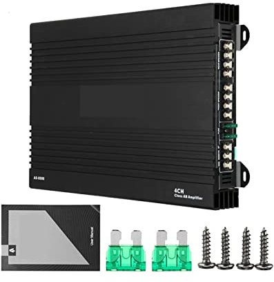 QZCX Amplificatore Auto, 4 canali 12V AS-8080 Amplificatori for auto 4CH Potente Mini HiFi Digital Stereo Bass Power Amp Dispositivo Subwoofer for auto