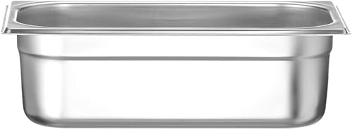 HENDI Contenitore Gastronorm, GN 1/3, resistenza termica -40 °C a 300 °C, compatibile con i forni a convezione, frigoriferi, bagno María, chafing dishes, 4L, 325x176x(H) 100mm, acciaio inox