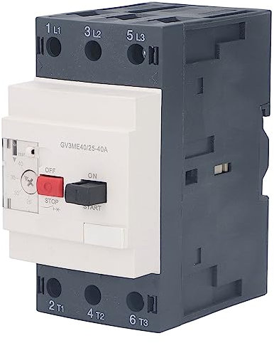 Torvex Disjoncteur Moteur Manuel, Interrupteur de protection et Démarreur AC 690 V pour circuits à fort courant, Appareil de commande électrique monté sur rail DIN industriel