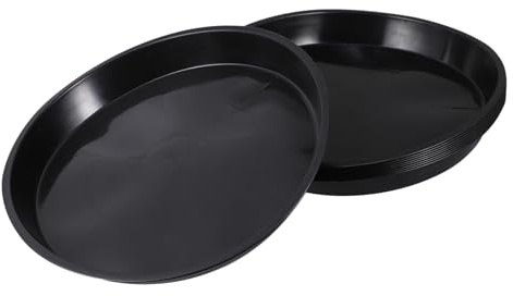 Happyyami 10pièces Lot de Plateaux De Base pour Pots De Fleurs Noirs Robustes Support pour Plantes Intérieur Et Jardin Réservoir Eau Étanche Et Facile à Nettoyer