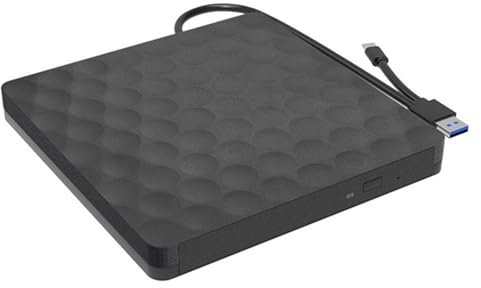 ZGJIAJU Lecteur DVD Enregistreur Blu-Ray Mobile Externe USB3.0 Type-C, Graveur DVD Portable, Support 3D 25 Go 50 Go for Ordinateurs Portables De Bureau