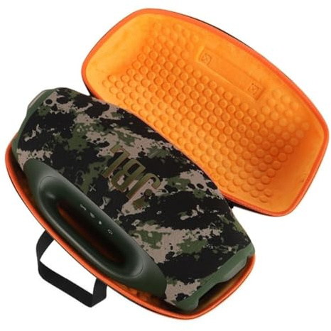 Taoricen Portable Protective Case for JBL Boombox 4 Speaker, Outdoor Storage Bag with Small Pouch and Shoulder Strap (Orange)
