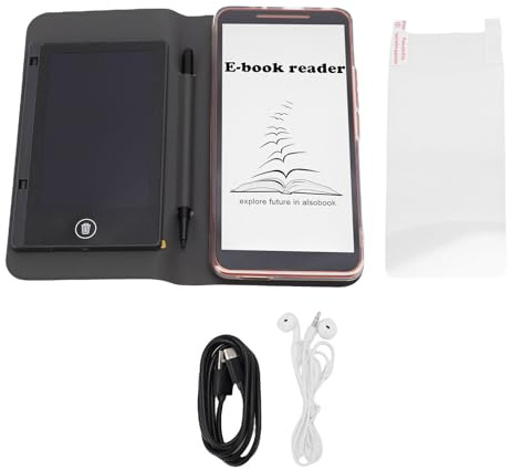 POENVFPO Lector de Libros Electrónicos, Pantalla HD de 5,7 Pulgadas, WiFi, GPS, Memoria 1G y 8G, Múltiples Formatos de Documentos, Modo Nocturno, para Necesidades de Lectura y