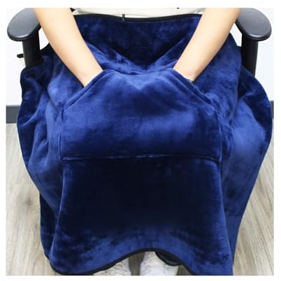 Warme Rollstuhldecke,FußSack FüR Rollstuhl Kleine Schoßdecke, weich und gemütlich for die Knie, Wickelschal for Rücken Schultern, Rollstuhl-Outdoordecke (43 x 28 Zoll)(Gray)