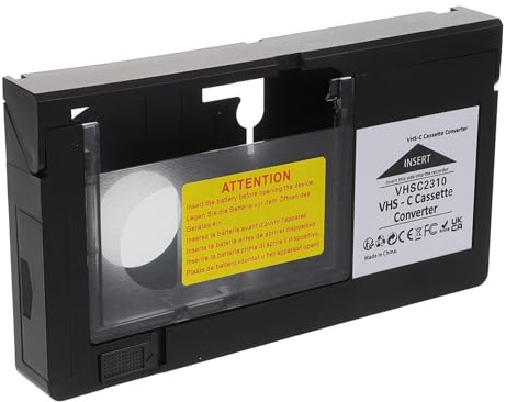 BAZEITFLOW Adattatore Vhs-c per Videocamere Convertitore Video Compatto in Plastica Resistente Accessorio Versatile per Conversione e Connessione Portatile e Leggero per Riproduzione Stabile