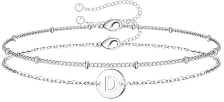 SLOONG Einschulung Geschenk - Armband mit Buchstaben für Frauen Mädchen | Vergoldet/Versilbert Armband Hypoallergen Armbänder Geburtstagsgeschenk Geschenke für Frauen Mädchen Kinder Schmuck