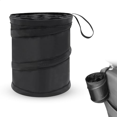 jinminamz Auto Mülleimer, Mülleimer Wohnmobil, Hängender Automülleinmer, Faltbar Autositz Organizer, Mini Tragbar Auto Camping Zubehör für Kofferraum Reise Zubehör