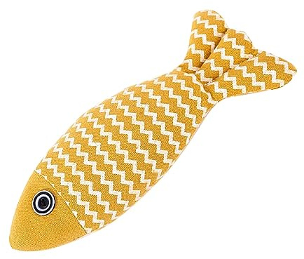 Akozon Jouet Interactif en Forme de Poisson, Herbe-aux-Chats, Fournitures pour Animaux de Compagnie, Simulation en Forme de Poisson, Jouet à Mâcher pour Chatons, Soulage Le Plaisir des Animaux de