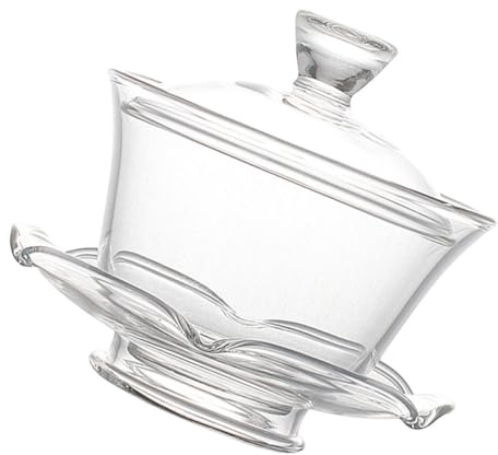 TOYANDONA Juego de Tazas de Té Gongfu con Tapa y Platillo Tazón de Té Transparente de Vidrio Grueso Diseño Clásico para Mantener el Calor en Negocios y Hogar