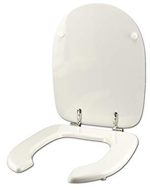 Copriwater DISABILI per VASO DISABILI CIELO BIANCO cerniera cromo normale o rallentata soft close