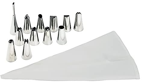 NEWLINE NY Juego de decoración de pasteles y postres (Juego de puntas de tubería de 13 piezas)