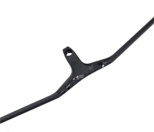 Kohlefaser-Mountainbike-Lenker + Carbon-Vorbau, -17 Grad 3K Matt Integrierter Gerader Flacher MTB-Fahrradlenker mit Vorbau-Riser (660mm,80mm)